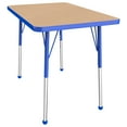 thumbnail image 1 of ECR4Kids 24in x 36in Rectangle Premium Thermo-Fused Adjustable Activity Table Maple/Blue/Blue - Standard Ball, 1 of 4