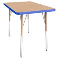 thumbnail image 1 of ECR4Kids 24in x 36in Rectangle Premium Thermo-Fused Adjustable Activity Table Maple/Blue/Sand - Standard Swivel, 1 of 4
