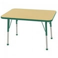 thumbnail image 1 of ECR4Kids 24in x 36in Rectangle Premium Thermo-Fused Adjustable Activity Table Maple/Green/Green - Standard Ball, 1 of 4
