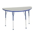 thumbnail image 1 of ECR4Kids 24in x 48in Half Round Everyday T-Mold Adjustable Activity Table Grey/Blue - Toddler Ball, 1 of 2