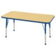 thumbnail image 1 of ECR4Kids 24in x 48in Rectangle Everyday T-Mold Adjustable Activity Table Maple/Blue - Standard Ball, 1 of 2