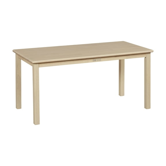 24in x 48in Rectangular Hardwood Table with 22in Legs