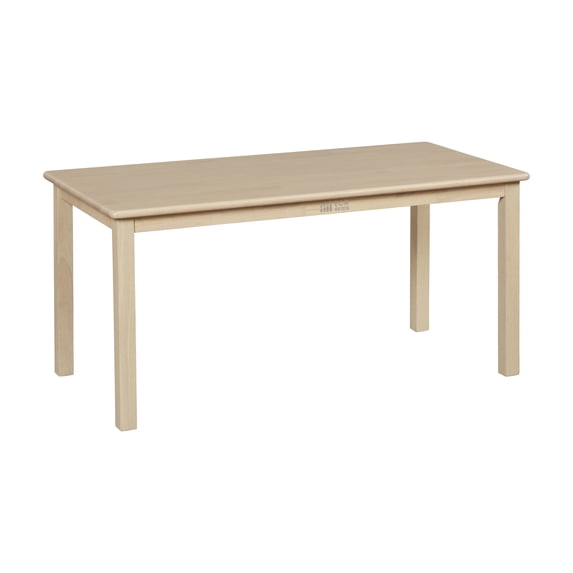ECR4Kids 24in x 48in Rectangular Hardwood Table with 22in Legs, Childrens Furniture, Antique White