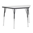thumbnail image 1 of ECR4Kids 24in x 48in Trapezoid Dry-Erase Thermo-Fused Adjustable Activity Table Black/Black - Standard Swivel, 1 of 2