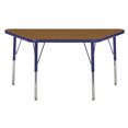 thumbnail image 1 of ECR4Kids 24in x 48in Trapezoid Everyday T-Mold Adjustable Activity Table Oak/Navy - Toddler Swivel, 1 of 2