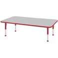 thumbnail image 1 of ECR4Kids 24in x 60in Rectangle Everyday T-Mold Adjustable Activity Table Grey/Blue - Chunky Leg, 1 of 2