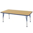 thumbnail image 1 of ECR4Kids 24in x 60in Rectangle Premium Thermo-Fused Adjustable Activity Table Maple/Blue/Blue - Standard Ball, 1 of 2