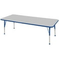 thumbnail image 1 of ECR4Kids 24in x 72in Rectangle Everyday T-Mold Adjustable Activity Table Grey/Green - Standard Swivel, 1 of 2