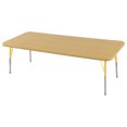 thumbnail image 1 of ECR4Kids 24in x 72in Rectangle Premium Thermo-Fused Adjustable Activity Table Maple/Maple/Yellow - Standard Swivel, 1 of 2
