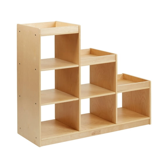 ECR4Kids 3-2-1 Cube Storage Cabinet, Natural