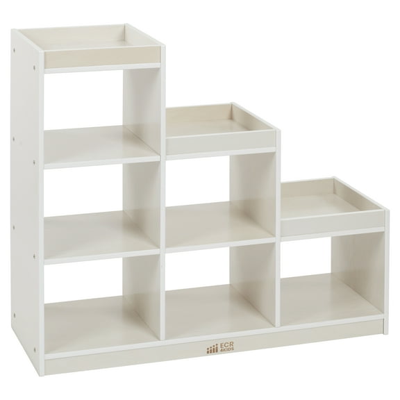 ECR4Kids 3-2-1 Cube Storage Cabinet, White Wash