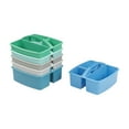 thumbnail image 1 of ECR4Kids 3-Compartment Small Plastic Caddy, Multipurpose Organization, Contemporary, 6-Pack, 1 of 9