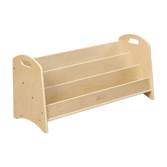 ECR4Kids 3-Shelf Floor Book Display with Handles, 36in, Children's Furniture, Natural