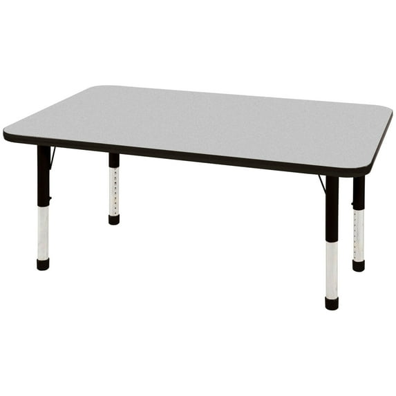 ECR4Kids 30" x 48" Rectangle Everyday T-Mold Adjustable Activity Table, Multiple Colors/Types