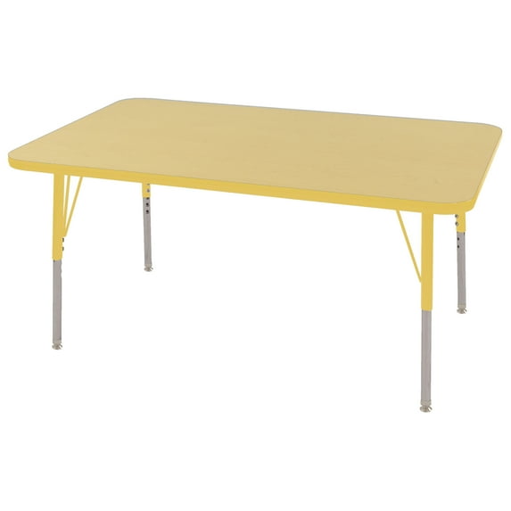 ECR4Kids 30" x 48" Rectangle Everyday T-Mold Adjustable Activity Table, Multiple Colors/Types