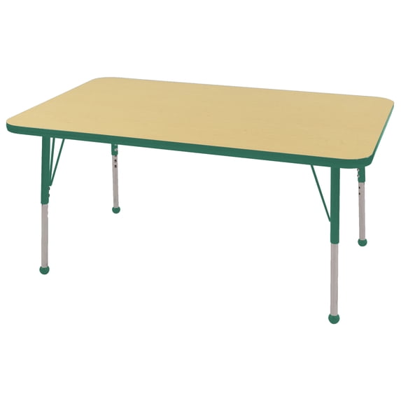 ECR4Kids 30" x 48" Rectangle Everyday T-Mold Adjustable Activity Table, Multiple Colors/Types