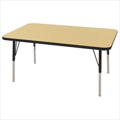 ECR4Kids 30" x 48" Rectangle Everyday T-Mold Adjustable Activity Table, Multiple Colors/Types