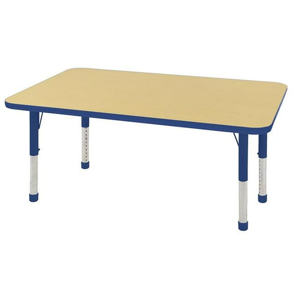 ECR4Kids 30" x 48" Rectangle Everyday T-Mold Adjustable Activity Table, Multiple Colors/Types