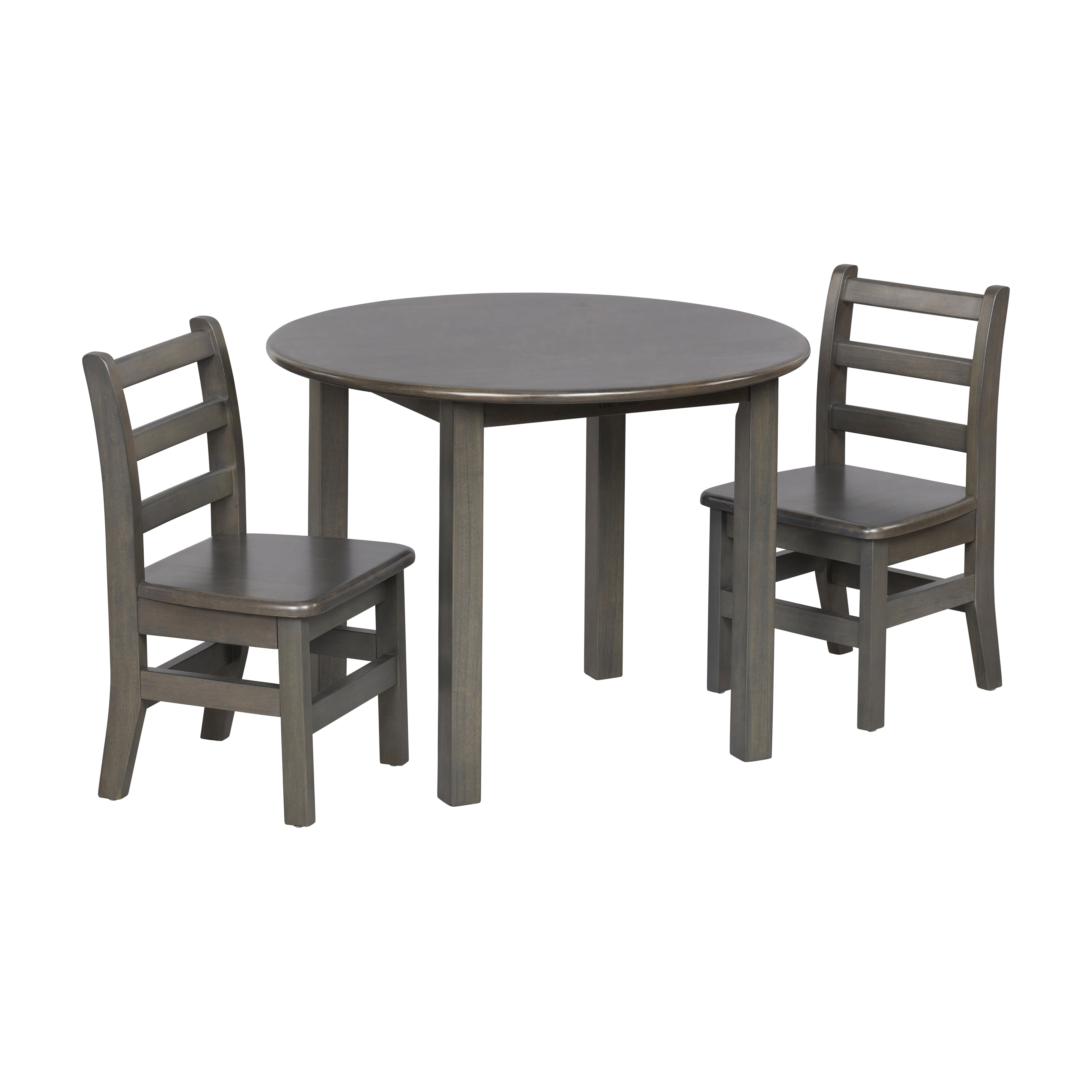ECR4Kids 30in D Round Hardwood Table and Chair Set, 12in Seat Height