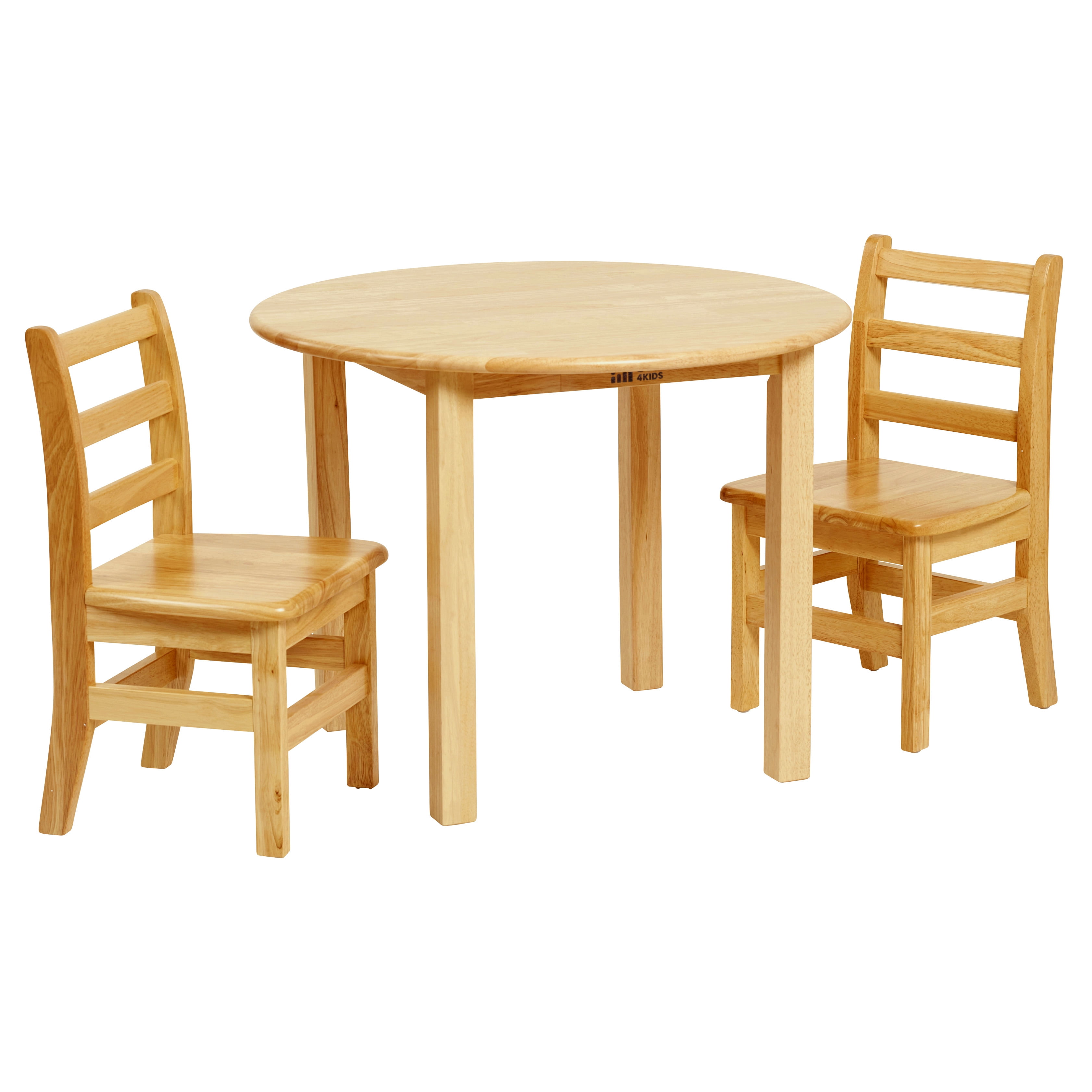 Honey Round Hardwood Kids Table and Chair Set