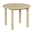 thumbnail image 1 of ECR4Kids 30in x 30in Round Hardwood Table with 22in Legs, Childrens Furniture, Antique White, 1 of 9