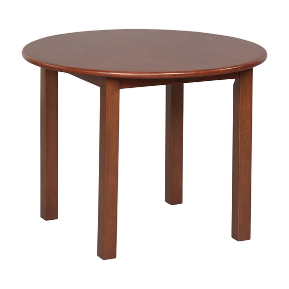 ECR4Kids 30in D Round Hardwood Table with 22in Legs, Kids Furniture, Dark Walnut