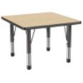 thumbnail image 1 of ECR4Kids 30in x 30in Square Premium Thermo-Fused Adjustable Activity Table Maple/Black/Black - Chunky Leg, 1 of 4