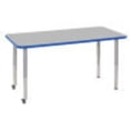thumbnail image 1 of ECR4Kids 30in x 48in Rectangle Premium Thermo-Fused Adjustable Activity Table Grey/Blue/Silver - Super Leg, 1 of 2