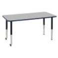 thumbnail image 1 of ECR4Kids 30in x 48in Rectangle Premium Thermo-Fused Adjustable Activity Table Grey/Navy/Black - Super Leg, 1 of 2
