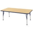 thumbnail image 1 of ECR4Kids 30in x 60in Rectangle Everyday T-Mold Adjustable Activity Table Maple/Navy - Standard Ball, 1 of 2