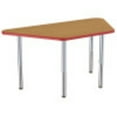 thumbnail image 1 of ECR4Kids 30in x 60in Trapezoid Contour Thermo-Fused Adjustable Activity Table Oak/Red/Silver - Super Leg, 1 of 8