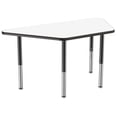 thumbnail image 1 of ECR4Kids 30in x 60in Trapezoid Dry-Erase Thermo-Fused Adjustable Activity Table Black/Black - Super Leg, 1 of 8
