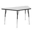 thumbnail image 1 of ECR4Kids 30in x 60in Trapezoid Dry-Erase Thermo-Fused Adjustable Activity Table Black/Black - Toddler Swivel, 1 of 4