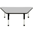 thumbnail image 1 of ECR4Kids 30in x 60in Trapezoid Everyday T-Mold Adjustable Activity Table Grey/Black - Chunky Leg, 1 of 4