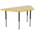 thumbnail image 1 of ECR4Kids 30in x 60in Trapezoid Premium Thermo-Fused Adjustable Activity Table Maple/Yellow/Black - Super Leg, 1 of 8