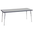 thumbnail image 1 of ECR4Kids 30in x 72in Rectangle Contour Thermo-Fused Adjustable Activity Table Grey/Navy/Silver - Standard Swivel, 1 of 2