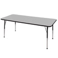 thumbnail image 1 of ECR4Kids 30in x 72in Rectangle Everyday T-Mold Adjustable Activity Table Grey/Black - Standard Ball, 1 of 2