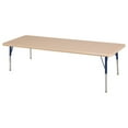 thumbnail image 1 of ECR4Kids 30in x 72in Rectangle Everyday T-Mold Adjustable Activity Table Maple/Maple/Navy - Standard Swivel, 1 of 2