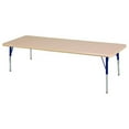 thumbnail image 1 of ECR4Kids 30in x 72in Rectangle Premium Thermo-Fused Adjustable Activity Table Maple/Maple/Navy - Standard Swivel, 1 of 2