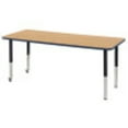 thumbnail image 1 of ECR4Kids 30in x 72in Rectangle Premium Thermo-Fused Adjustable Activity Table Oak/Navy/Black - Super Leg, 1 of 2