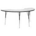 thumbnail image 1 of ECR4Kids 36" x 72" Black Half Moon Dry-Erase Play Table, Swivel, 1 of 2