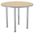 thumbnail image 1 of ECR4Kids 36in Round Contour Thermo-Fused Adjustable Activity Table Maple/Light Grey/Silver - Super Leg, 1 of 8
