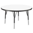 thumbnail image 1 of ECR4Kids 36in Round Dry-Erase Thermo-Fused Adjustable Activity Table Black/Black - Toddler Swivel, 1 of 4