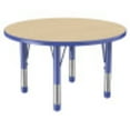 thumbnail image 1 of ECR4Kids 36in Round Premium Thermo-Fused Adjustable Activity Table Maple/Blue/Blue - Chunky Leg, 1 of 4