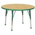 thumbnail image 1 of ECR4Kids 36in Round Premium Thermo-Fused Adjustable Activity Table Maple/Green/Green - Standard Ball, 1 of 4