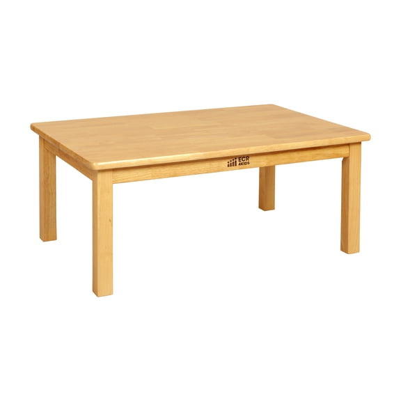 ECR4Kids 36in x 24in Rectangular Hardwood Table with 14in Legs, Kids Furniture, Honey