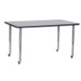 thumbnail image 1 of ECR4Kids 36in x 60in Rectangle Contour Thermo-Fused Adjustable Activity Table Grey/Eggplant/Silver - Super Leg, 1 of 2