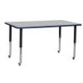 thumbnail image 1 of ECR4Kids 36in x 60in Rectangle Everyday T-Mold Adjustable Activity Table Grey/Navy/Black - Super Leg, 1 of 2