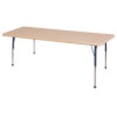 thumbnail image 1 of ECR4Kids 36in x 72in Rectangle Everyday T-Mold Adjustable Activity Table Maple/Maple/Navy - Standard Ball, 1 of 2