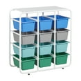 thumbnail image 1 of ECR4Kids 4-Tier Storage Rack with 12 Cubby Bins, 4x3, Multipurpose Organization, Contemporary, 1 of 9